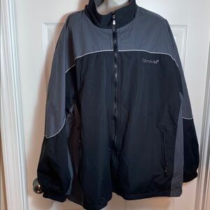 Celebrity Cruises Carnival Fleece Reversible Winter Jacket Mens XXL Black Grey